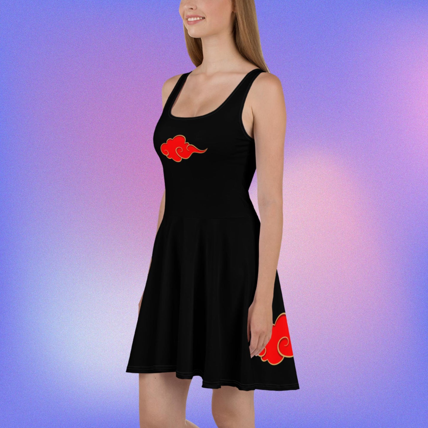 Red Cloud Skater Dress