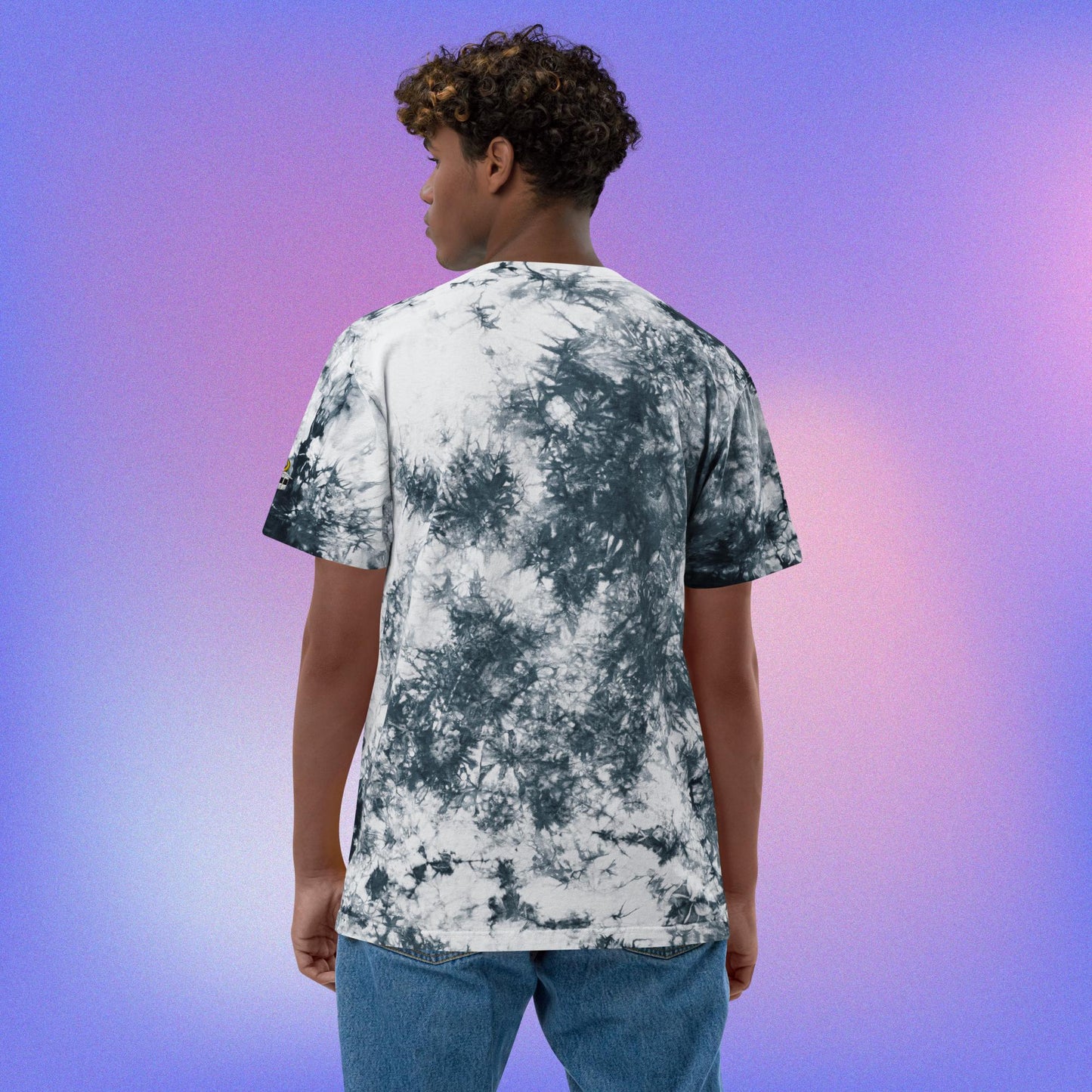 "Shirt" Oversized Tye-Dye T-Shirt - Black and White