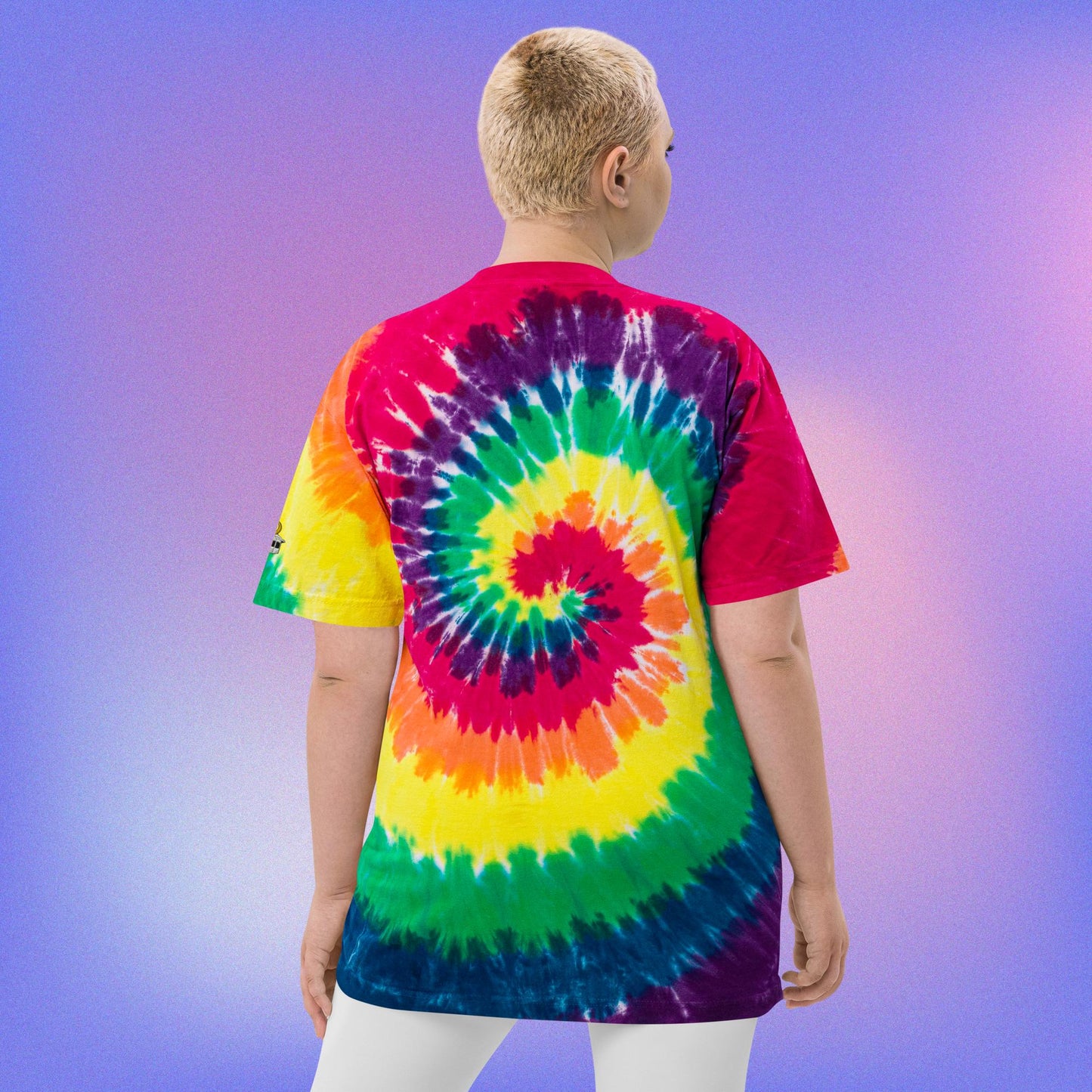 "Shirt" Oversized Tye-Dye T-Shirt - Classic Rainbow