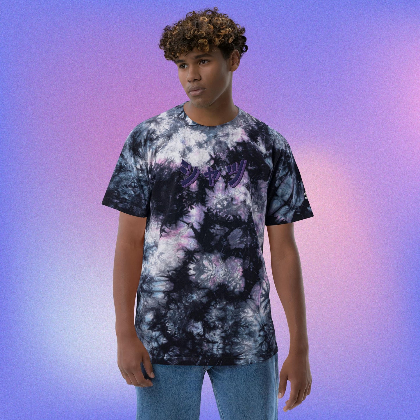 "Shirt" Oversized Tye-Dye T-Shirt - Purple