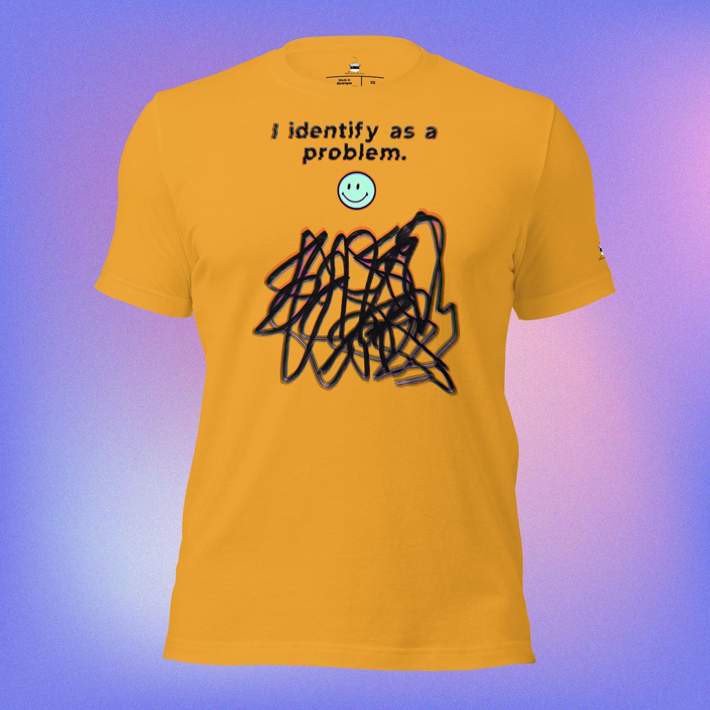 I Identify As A Problem T-Shirt - Yellow