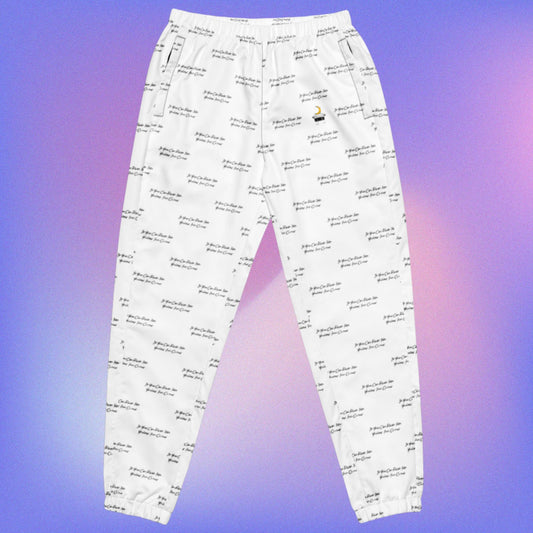 If You Can Read This You're Too Close White Unisex Track Pants